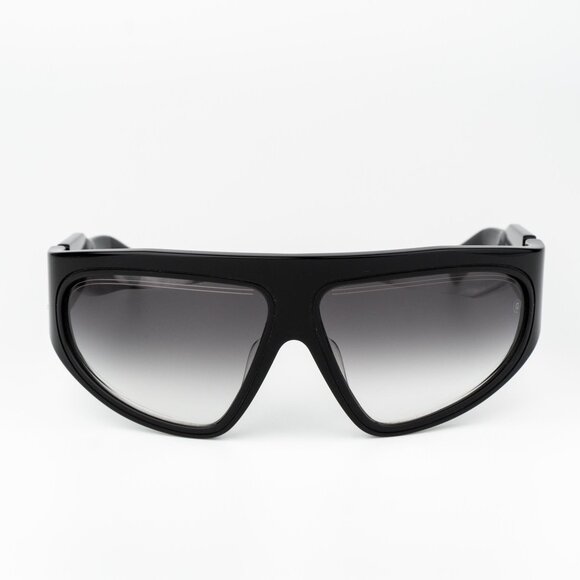 Balmain Women Sunglasses Titanium Black Gold Grey Gradient Wraparound B-ESCAPE - Picture 4 of 15